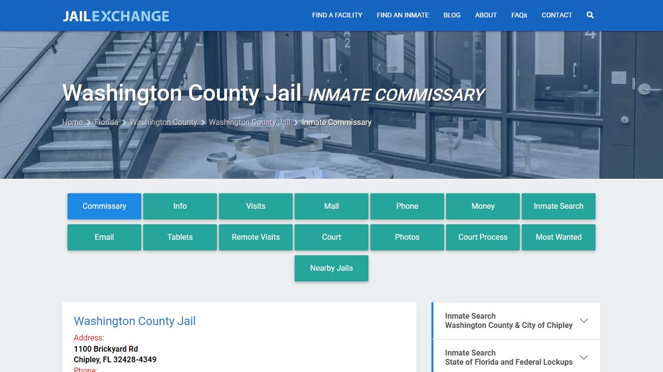 Inmate Commissary, Care Packs - Washington County Jail, FL